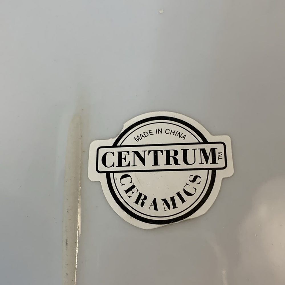 SOLD….CENTRUM CERAMICS (CHINA) LARGE SERVING PLATTER BLUE/WHITE FLORAL (LABEL) - Picture 7 of 7
